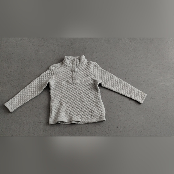 Avalanche Outdoor Supply Co Gray quarter Button quilted Pullover Sweater Girl M - Picture 11 of 15